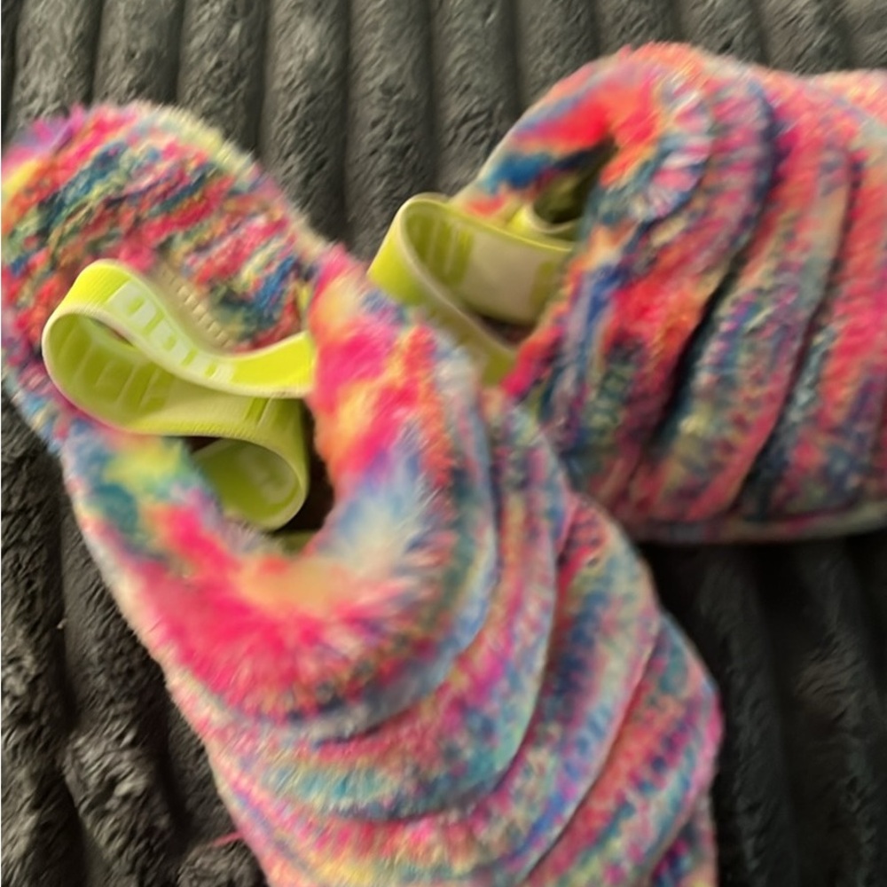 Colorful Furry Slippers
